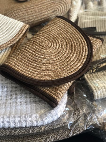 Misbon Handmade Clutch Hasır Çanta Vizon