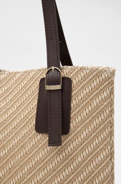 Rodos Hasır Omuz Çanta Kahve