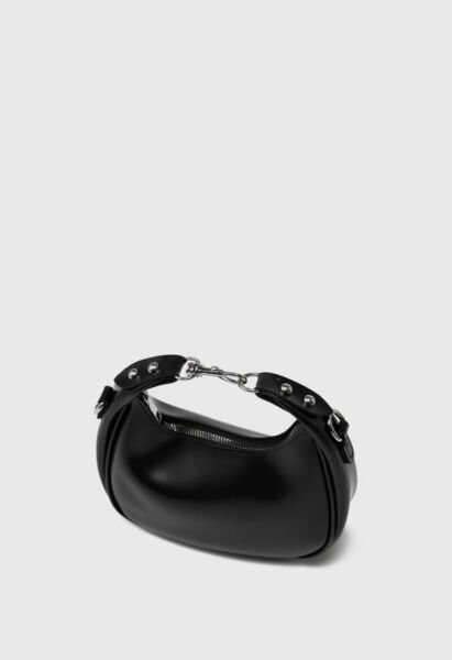 Kilit Detaylı Çapraz Çanta Siyah