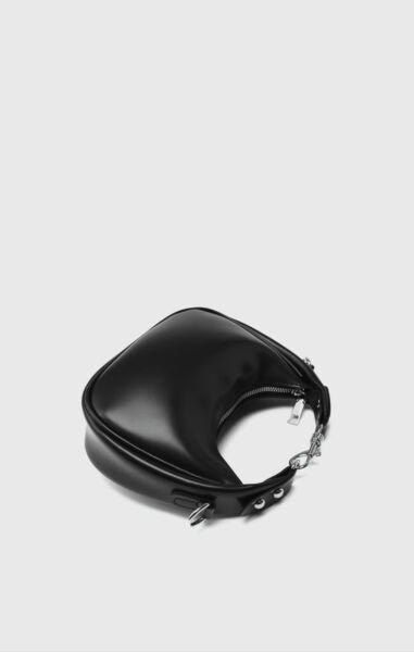 Kilit Detaylı Çapraz Çanta Siyah