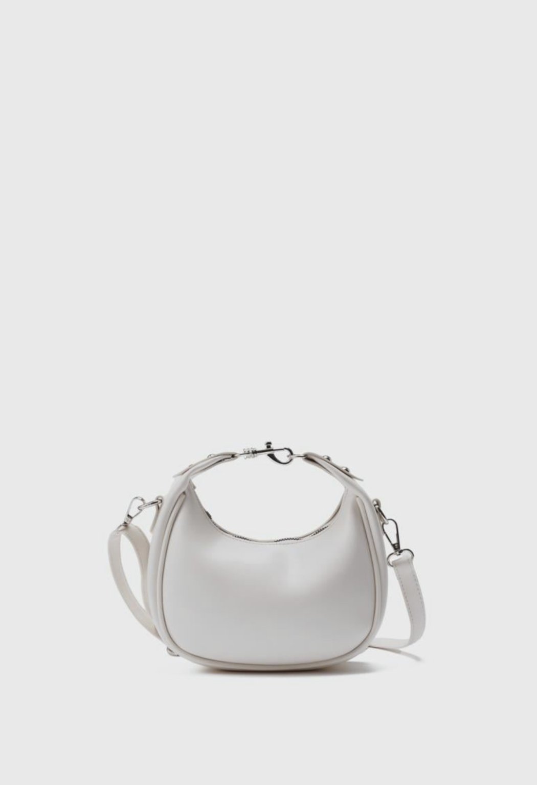 Kilit Detaylı Çapraz Çanta Krem