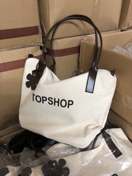 Topshop Kanvas Omuz Çantası Kahverengi