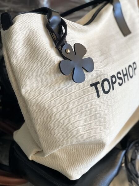 Topshop Kanvas Omuz Çantası Siyah
