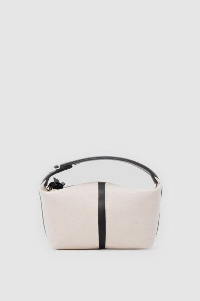 Kanvas El Ve Omuz Çantası Siyah