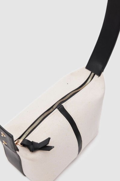 Kanvas El Ve Omuz Çantası Siyah