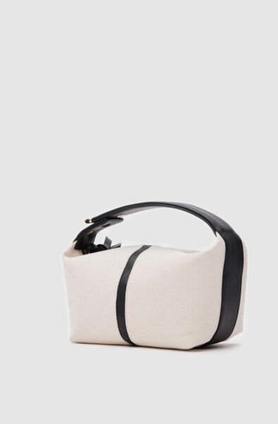 Kanvas El Ve Omuz Çantası Siyah