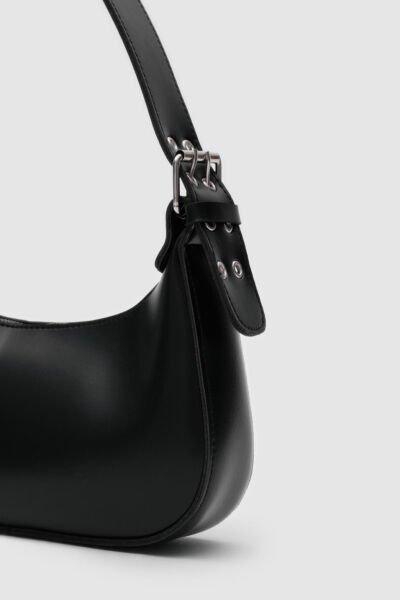 Oval Baget Çanta Siyah