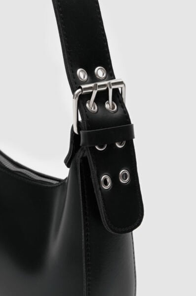 Oval Baget Çanta Siyah