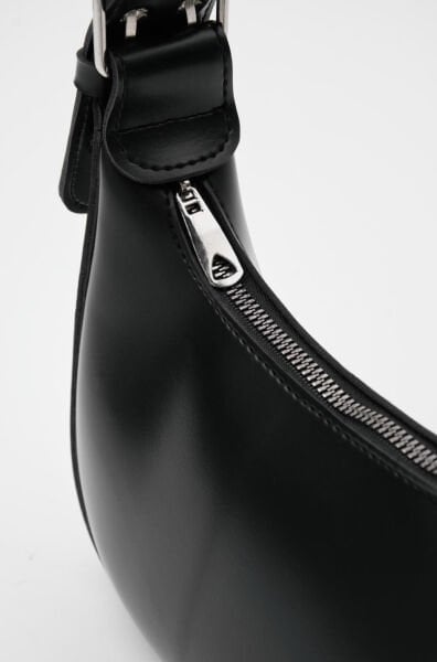 Oval Baget Çanta Siyah