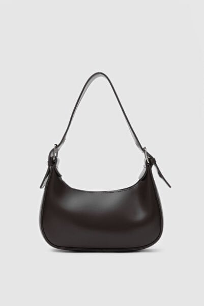 Oval Baget Çanta Acı Kahve