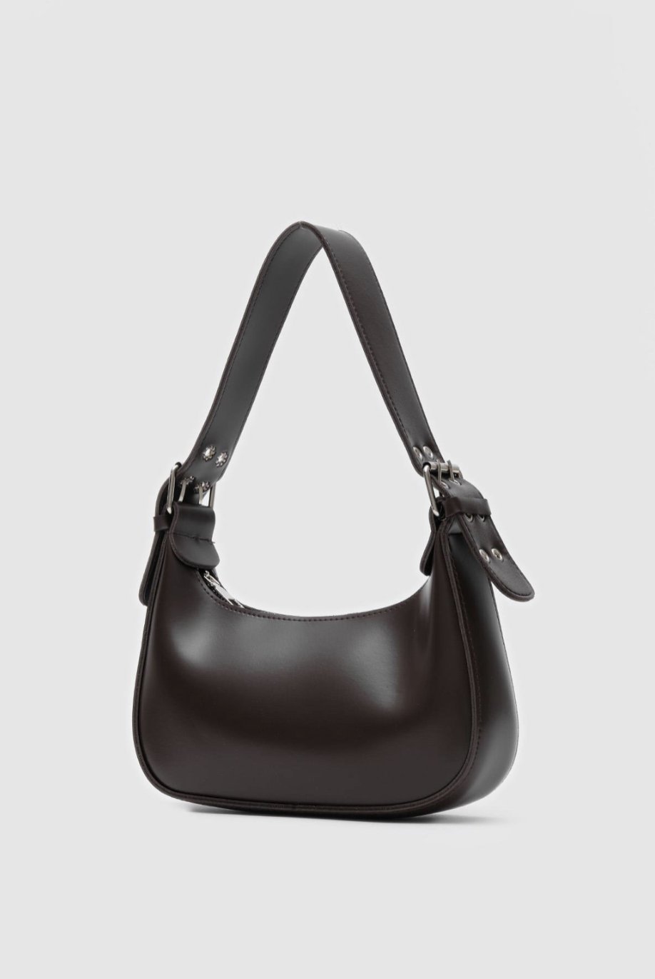 Oval Baget Çanta Acı Kahve