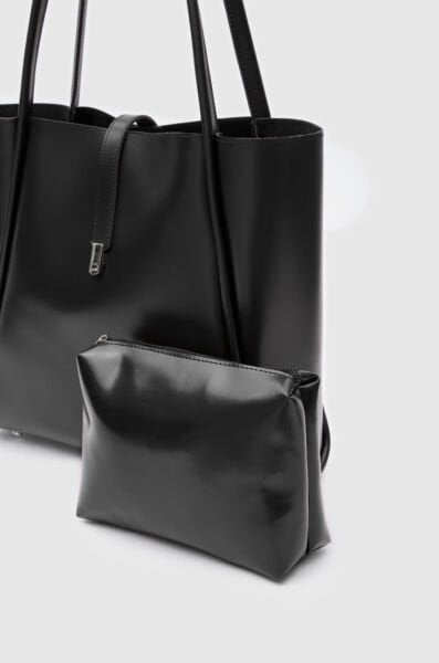 Kilitli Omuz Çantası Siyah