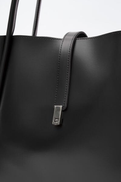 Kilitli Omuz Çantası Siyah