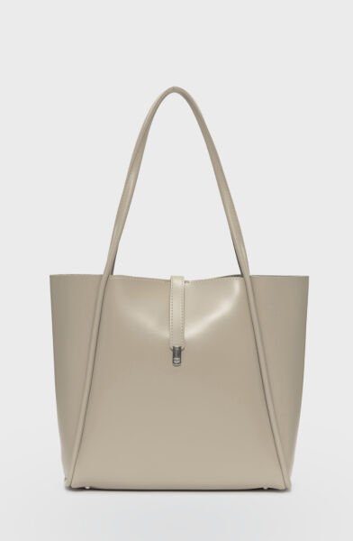 Kilitli Omuz Çantası Bej