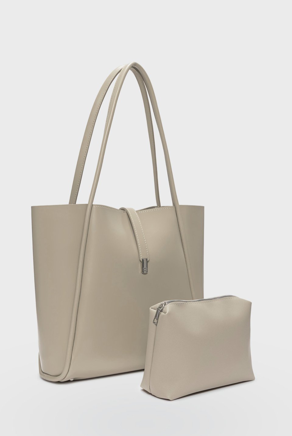 Kilitli Omuz Çantası Bej