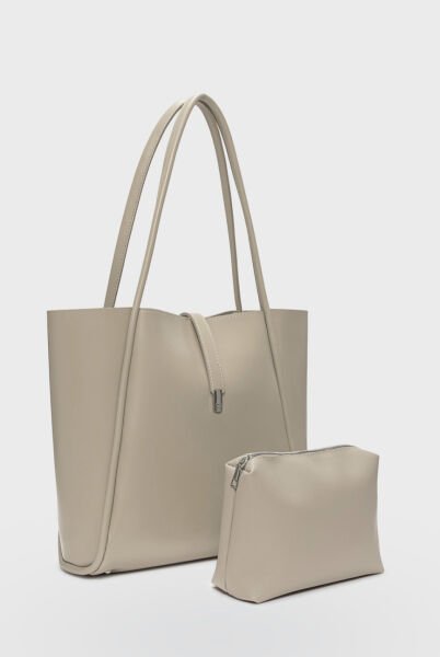 Kilitli Omuz Çantası Bej