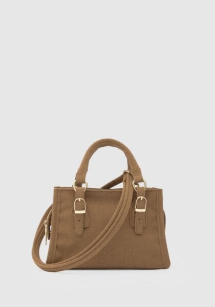 Mini Süet Çapraz Çanta Taba