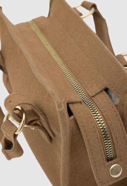 Mini Süet Çapraz Çanta Taba