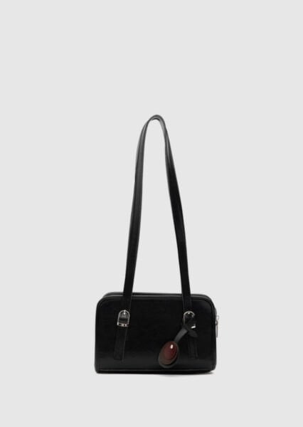 Retro Mini Omuz Çantası Siyah