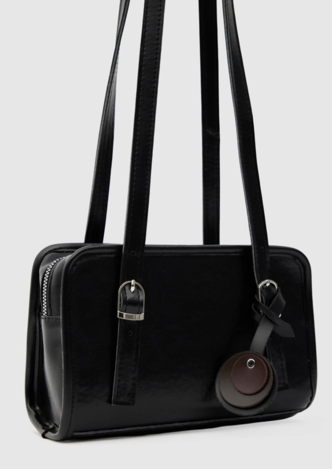 Retro Mini Omuz Çantası Siyah