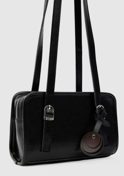 Retro Mini Omuz Çantası Siyah