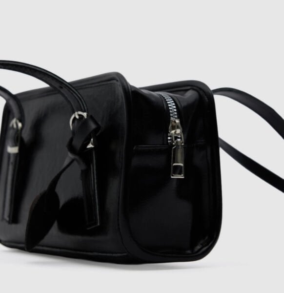 Retro Mini Omuz Çantası Siyah