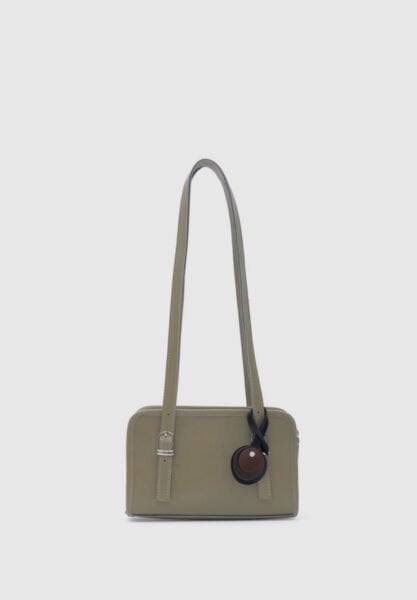 Retro Mini Omuz Çantası Bej