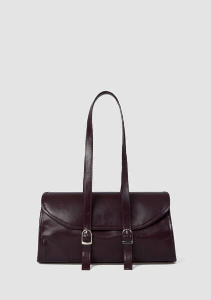 Vintage Baget Çanta Mürdüm