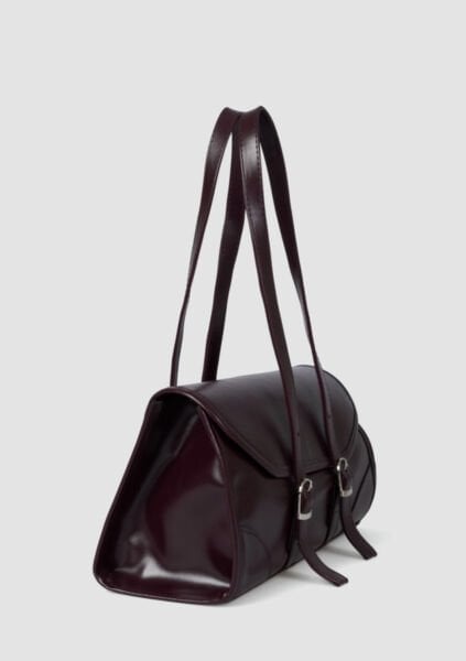 Vintage Baget Çanta Mürdüm