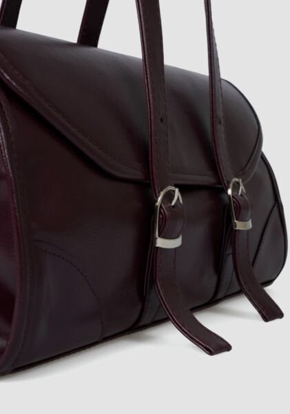 Vintage Baget Çanta Mürdüm