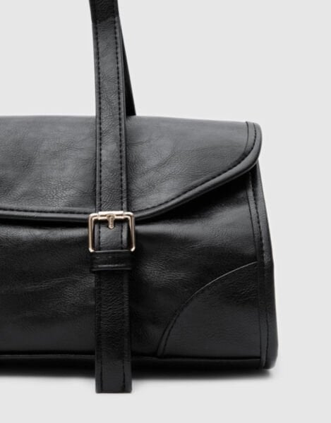 Vintage Baget Çanta Siyah