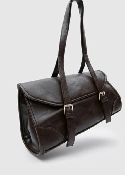 Vintage Baget Çanta Kahve