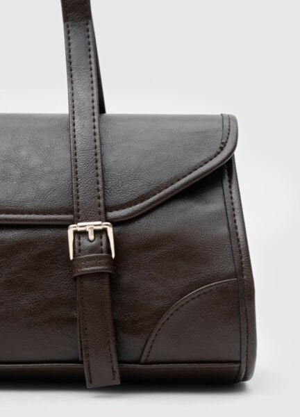 Vintage Baget Çanta Kahve