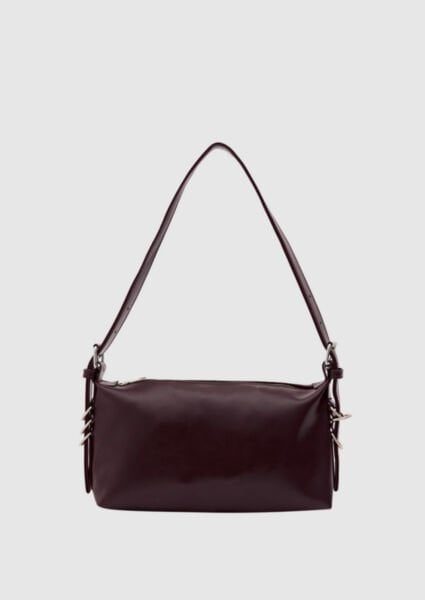 Halka Detaylı Baget Çanta Mürdüm