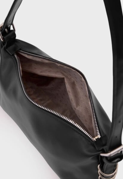 Halka Detaylı Baget Çanta Siyah