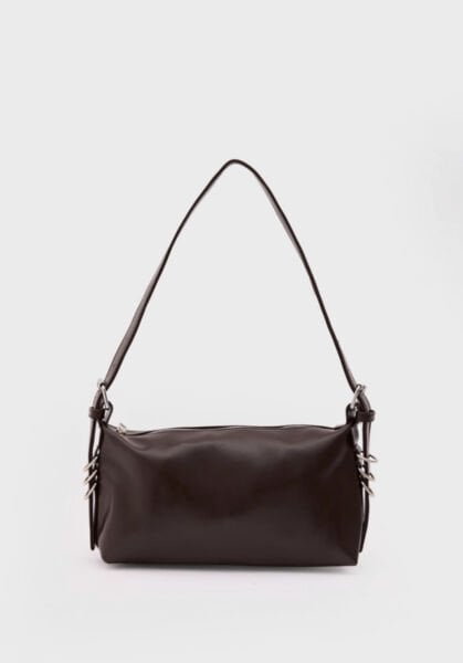 Halka Detaylı Baget Çanta Kahve