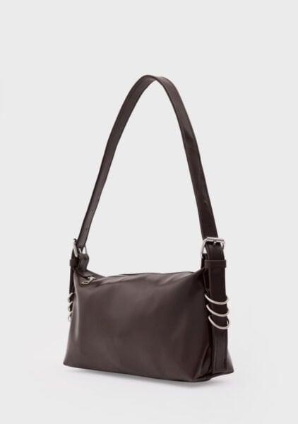 Halka Detaylı Baget Çanta Kahve