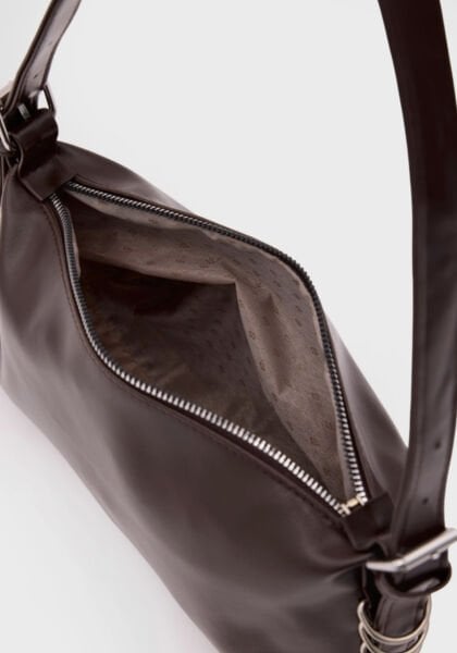 Halka Detaylı Baget Çanta Kahve