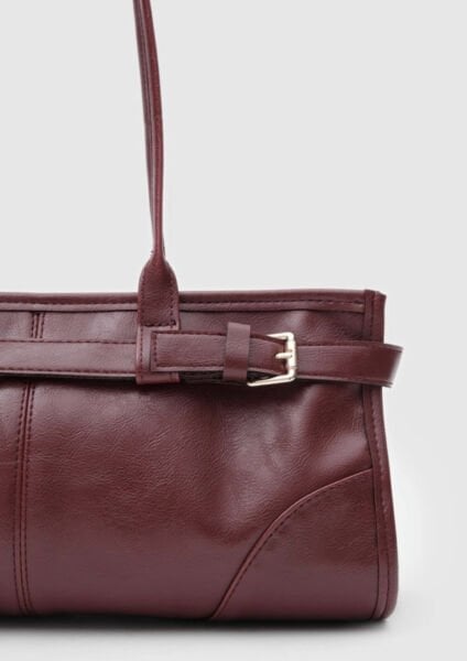 Vintage Baget Çanta Bordo