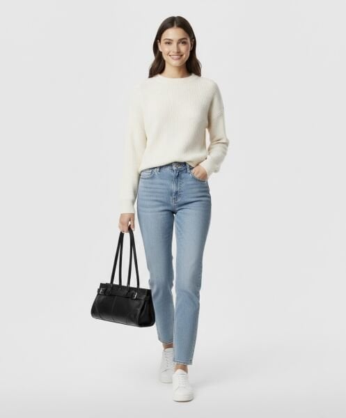 Vintage Baget Çanta Siyah