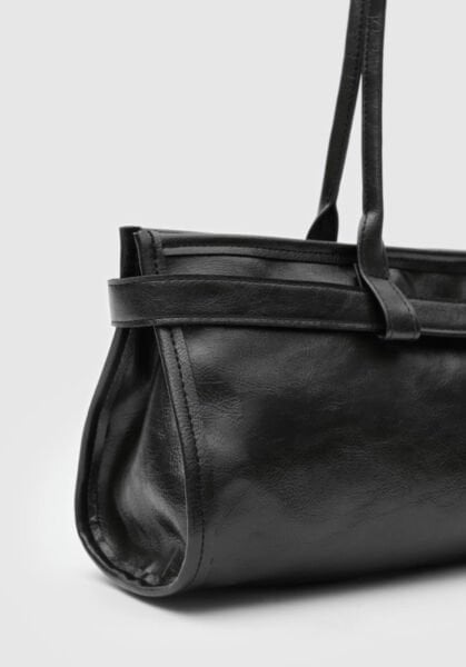 Vintage Baget Çanta Siyah