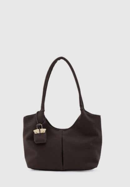 Charmlı Omuz Çantası Acı Kahve