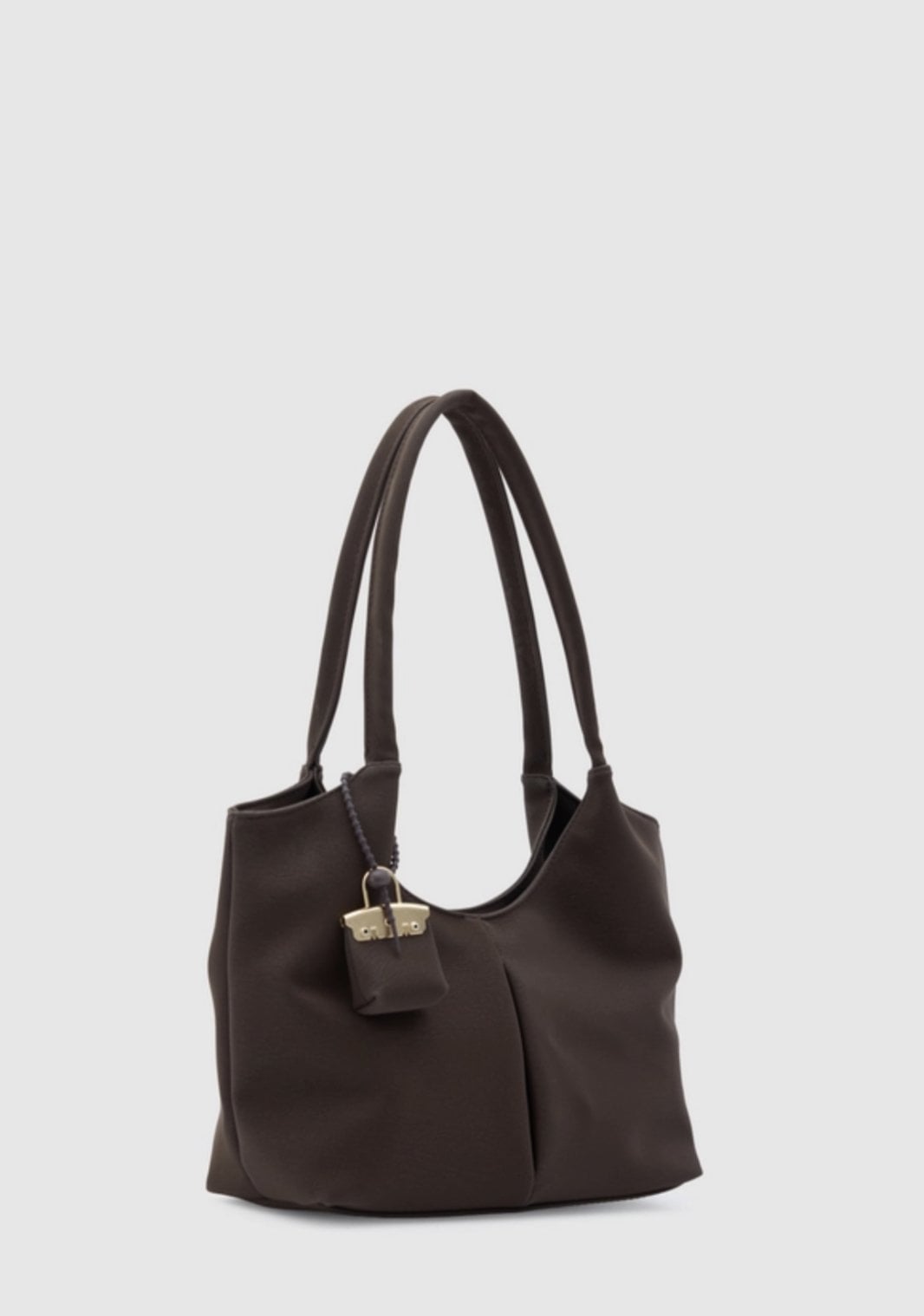 Charmlı Omuz Çantası Acı Kahve