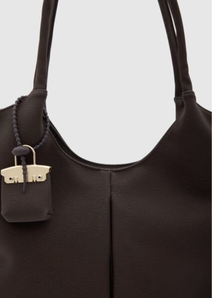 Charmlı Omuz Çantası Acı Kahve