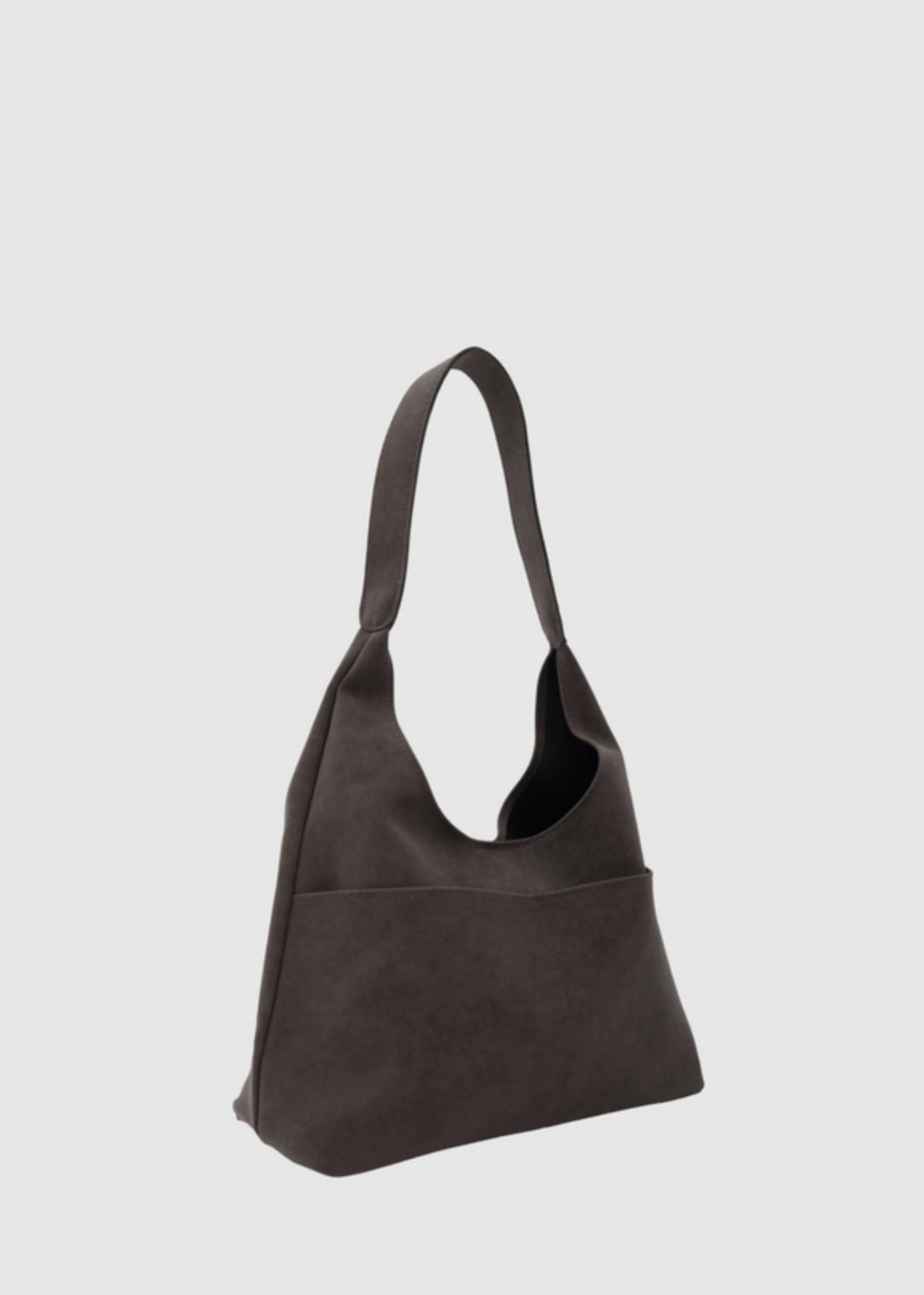 Süet Omuz Çantası Kahve