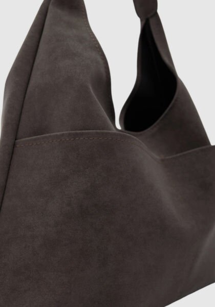 Süet Omuz Çantası Kahve