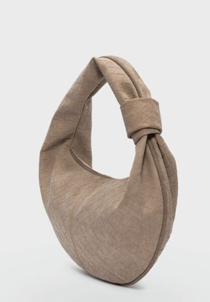 Süet Omuz Çantası Vizon