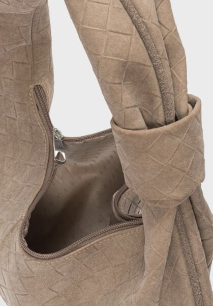 Süet Omuz Çantası Vizon