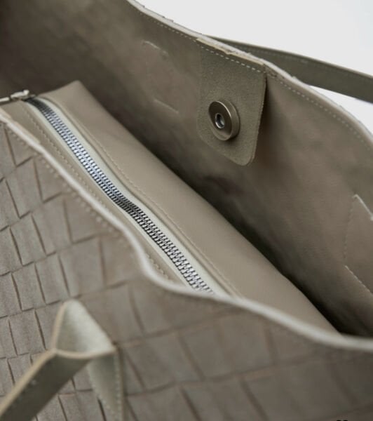 Süet Shopper Omuz Çantası Vizon