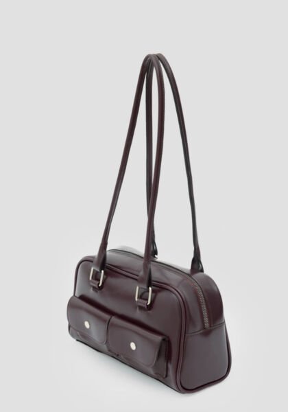 Retro Baget Çanta Mürdüm